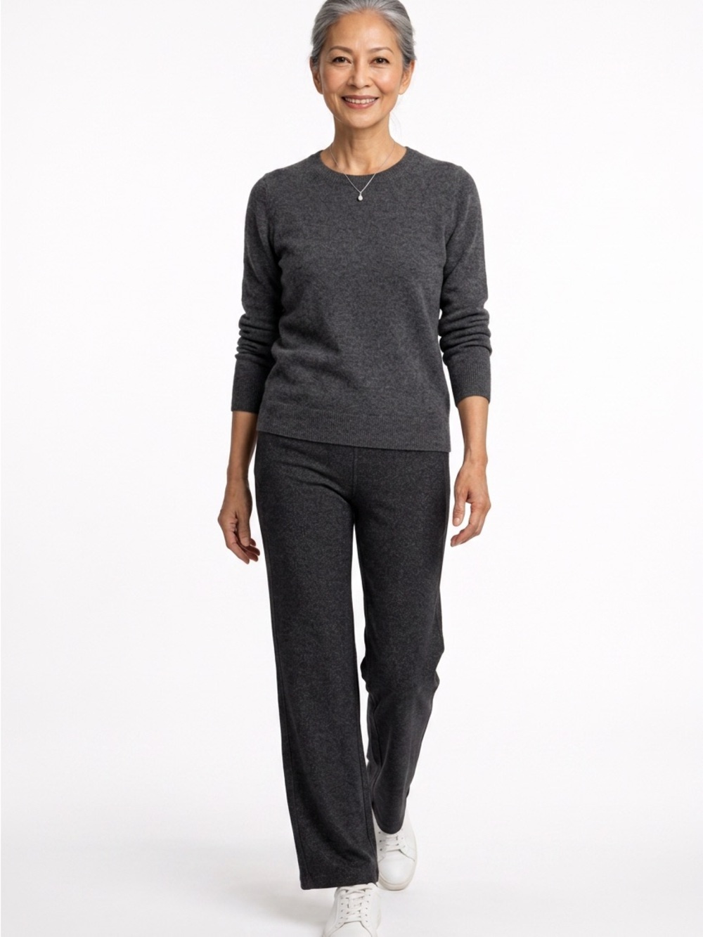 Charcoal Gray Knit Pants